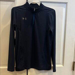 Under Armour Boys Navy Performance Quarter-Zip Youth Medium